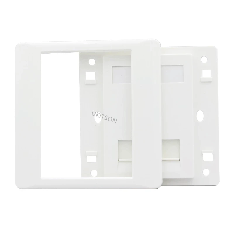 3 Ports Female CAT6 RJ45 Internet LAN Faceplate Network Socket 86x86mm Wall Panel For Office Homoe Computer Plug