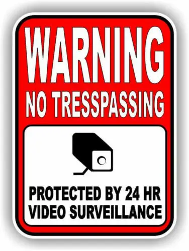 

Reflective Car Window Car Sticker Warning 24 Hour Surveillance Security Window Door Vinyl Decal Sticker Camera