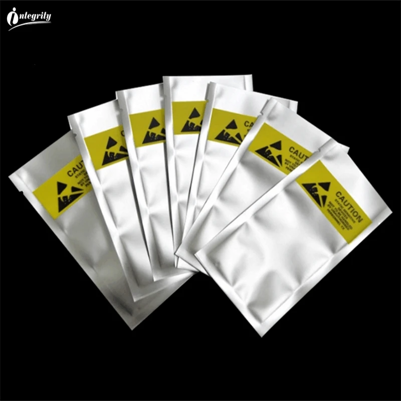 INTEGRITY 1000pcs 9x13.5cm Open Top ESD Electronic Components Batteries Anti-static Plastic Packaging Bag Shielding Storage Bags