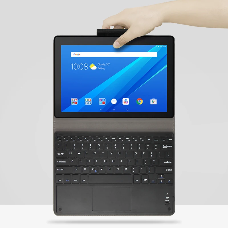 Osłona klawiatury Bluetooth Shell dla Lenovo Tab P10 TB-X705L TB-X705F pokrywa stojak PU skóra TAB P10 10.1 "pokrowiec na tableta + długopis