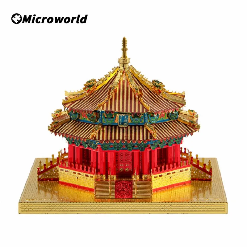 Microworld 3D Metal Styling Puzzles Games Famous Tower Buildings Models DIY Assemble Kit Jigsaw Toys Birthday Gift For Adult