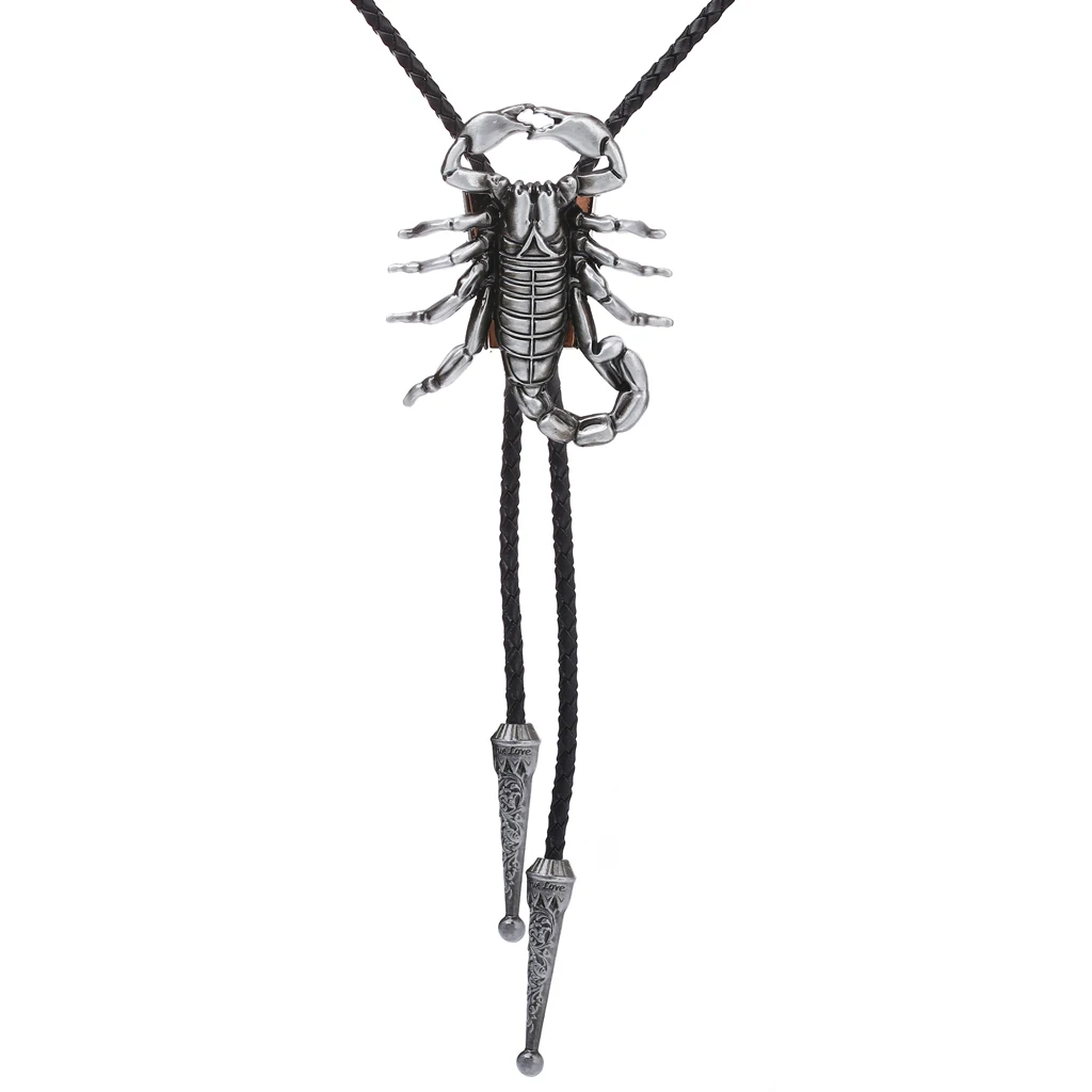 3D three-dimensional scorpion bolo tie tie pendant equestrian shirt accessories American western cowboy style tie