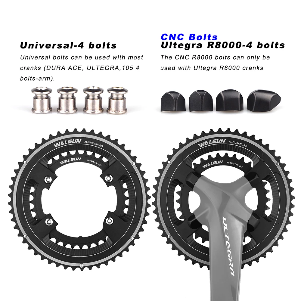 Ultegra R8000 Chainring Cap 4 Bolt Road Bike Chain Ring Cover Crankset Bolt Set Screws