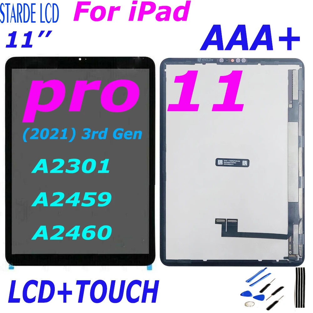 High Quality For Apple iPad Pro 11 (2021) LCD Display Touch Screen Digitizer Assembly For iPad Pro 11 3rd Gen A2301 A2459 A2460