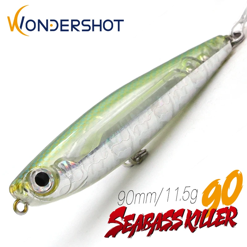 Wondershot D02 Fishing Lures 2024 Seabass Killer 90mm/11.5g Isca Artificial Wobbler Carp Fishing Lures Artificial Baits tackles