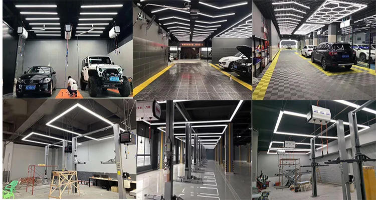 4.78*2.41M Customized LED Bar Lights for the Car Washing Booth Car Coating Detailing Wall Light