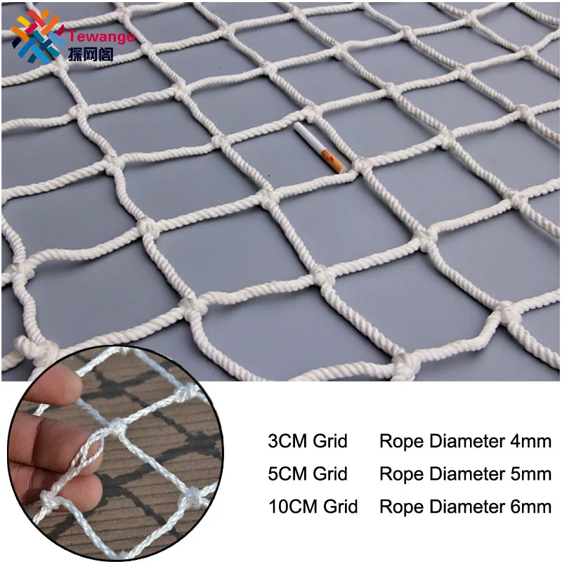 Grid 3/5/10cm Nylon Safety Net Balcony Railing Fence Children Stairs Anti Falling Safety Netting DIY Plant Flowers Protection 1m