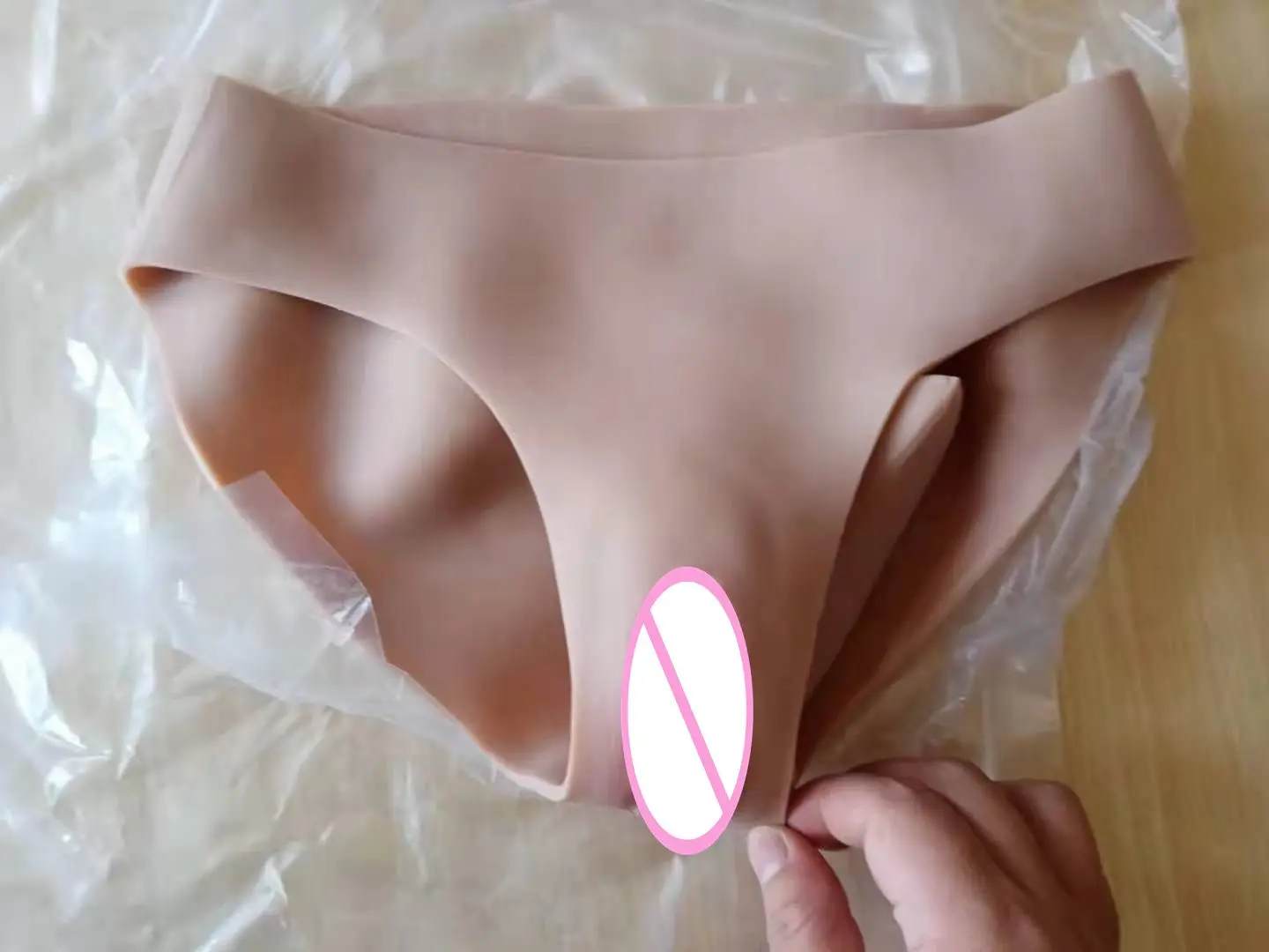 Vagina Boxer Briefs Penetratable Underwear Silicone Fake Vagina Panties Men for Crossdresser Transgender Shemale Gaff Soft Tits