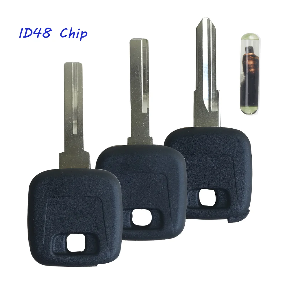 

Uncut Blade Blank Insert ID48 Chip For Volvo XC90 XC70 V70 S80 S60 S90 V90 S70 C70 Transponder Chip Ignition Key