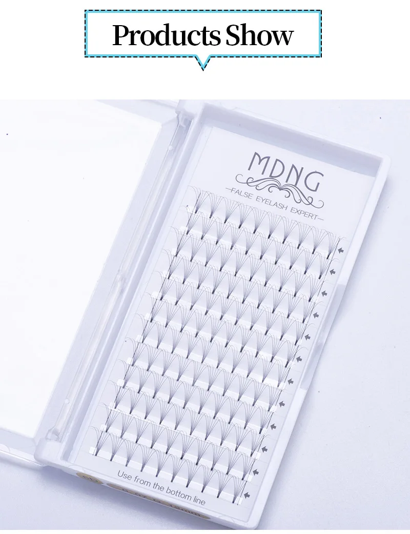 MDNG Eyelashes Premade Wide Fans 3d/4d/5d/6d/ Short Stem Russian Volume Professional Eyelash Extensions Faux Mink