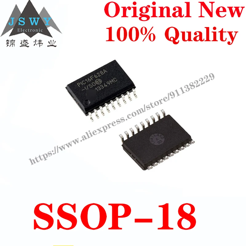 

10~100 PCS PIC16F628A-I/SO SSOP-18 Semiconductor 8-bit microcontroller -MCU IC Chip for module arduino Free Shipping 16F628A-ISO