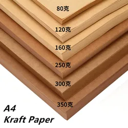 A4 Papel Kraft Duro, DIY Handmade Card Making, Papel Craft, Cartão Grosso, Alta Qualidade, 70-400gsm