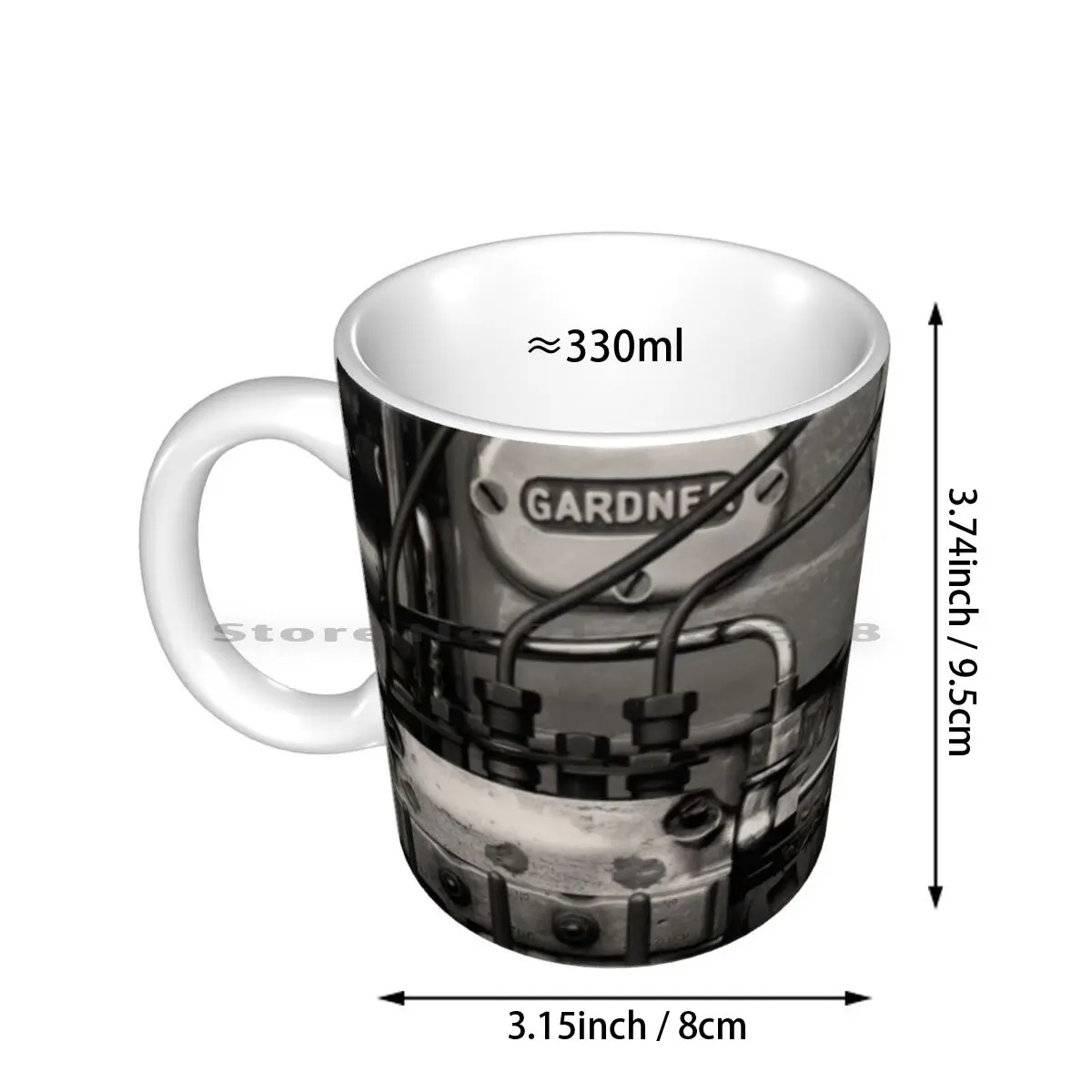 Delicious Engineering Ceramic Mugs Coffee Cups Milk Tea Mug Popular Photograph Black White Gardner Truck Engine Motor Pipes