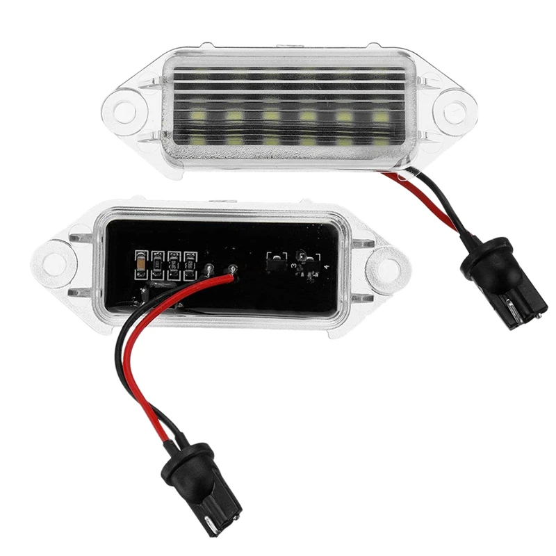 Bombillas de matrícula Led sin errores, lámpara de luz de matrícula Led blanca 18Smd para Mitsubishi Lancer X Evo 2003-2017, 2 uds.