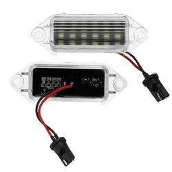 2Pcs Error Free Led Number Plate Bulbs 18Smd White Led License Plate Light Lamp for Mitsubishi Lancer X Evo 2003-2017