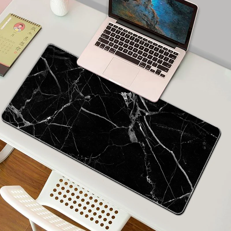 Marble بها بنفسك الرخام المتضخم ماوس الوسادة بسيطة لينة الجدول حصيرة 90*40 سنتيمتر لوحة ألعاب كبيرة عالية الكثافة الاغلاق مسند للوحة المفاتيح