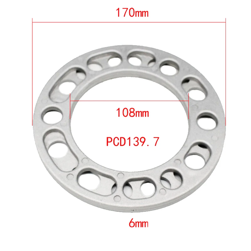 4PCS Car Wheel Spacer 6X139.7 5X139.7 Universal 6mm Aluminum Alloy 6 Holes ET Wheel Tire Spacers Shims Wheel Gasket