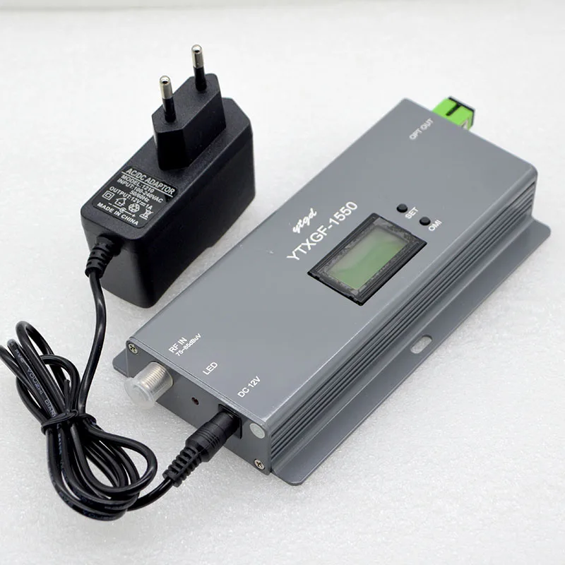 New FTTH Optical Fiber Transmitter 1550nm CATV Optical Transmitter With SC/APC Connector RF Input With LCD Display Special Sale