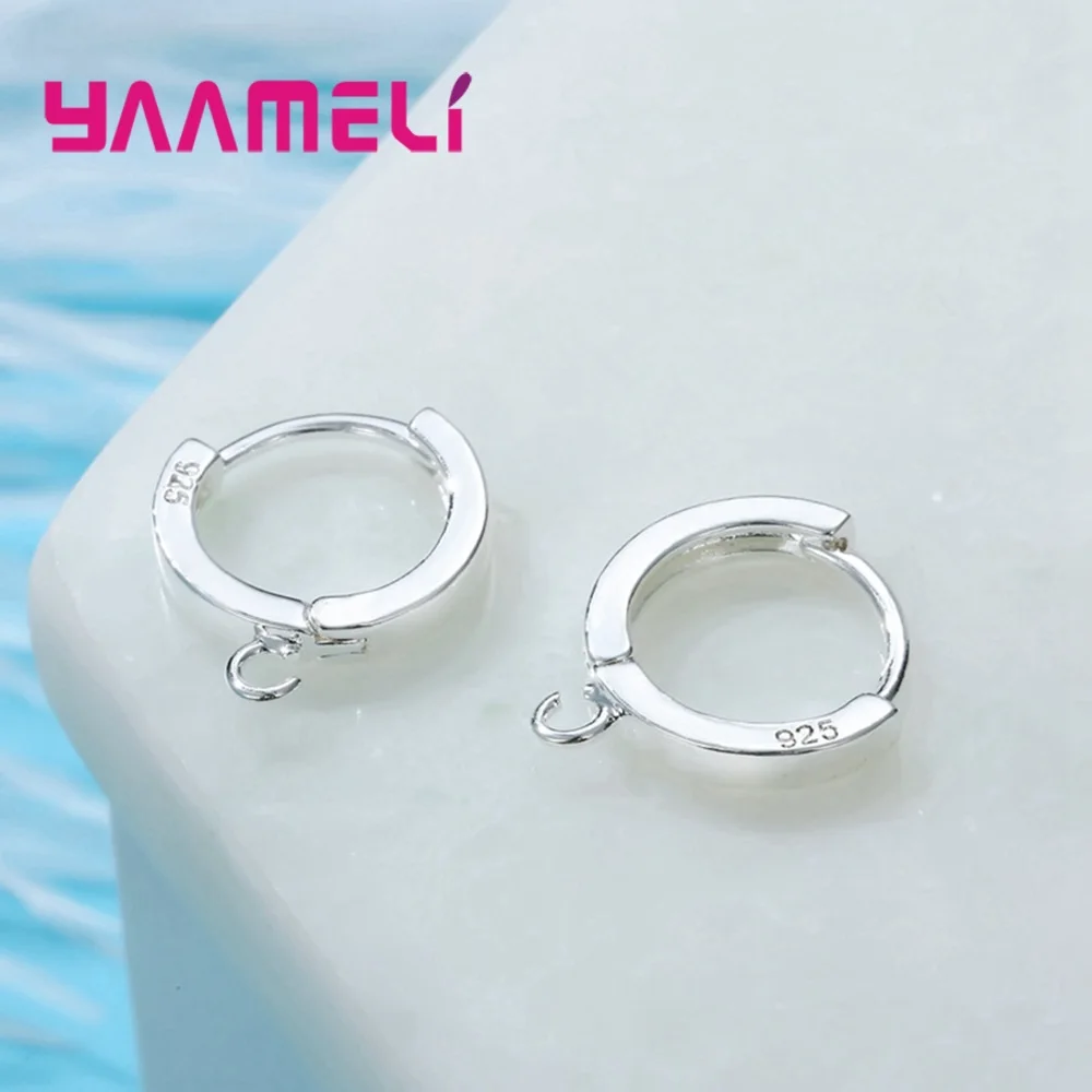 Promotion Sale DIY Finding Earrings 925 Sterling Silver Smooth Women Best Gift for Jewelry Earring Making Components