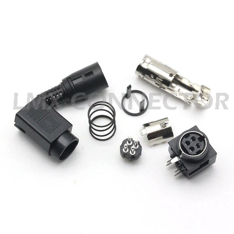 DIN Plug 3Pin 4Pin Kycon Power Socket for TFT LCD Flatscreen TV 12/24V DC Male Plug with Female MPC Socket