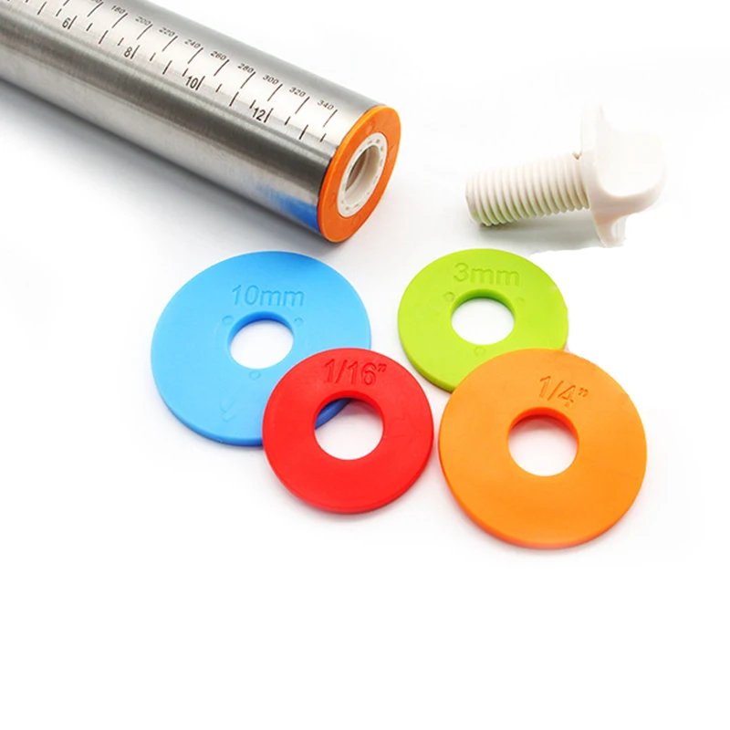 Length Adjustable Rolling Pin Stainless Steel Fondant  44cm Rolling Pin Cake Roller Dough Rolling Pin Bakeware Tools