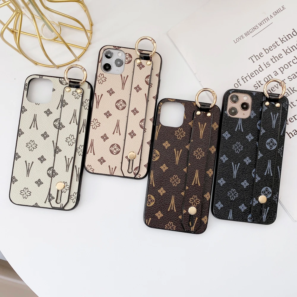 Fashion retro Flower Wristband case for iPhone 14 14Promax 13 13Pro 13Promax 11 12Promax 12 16Pro 16Promax 15 15Pro soft shell