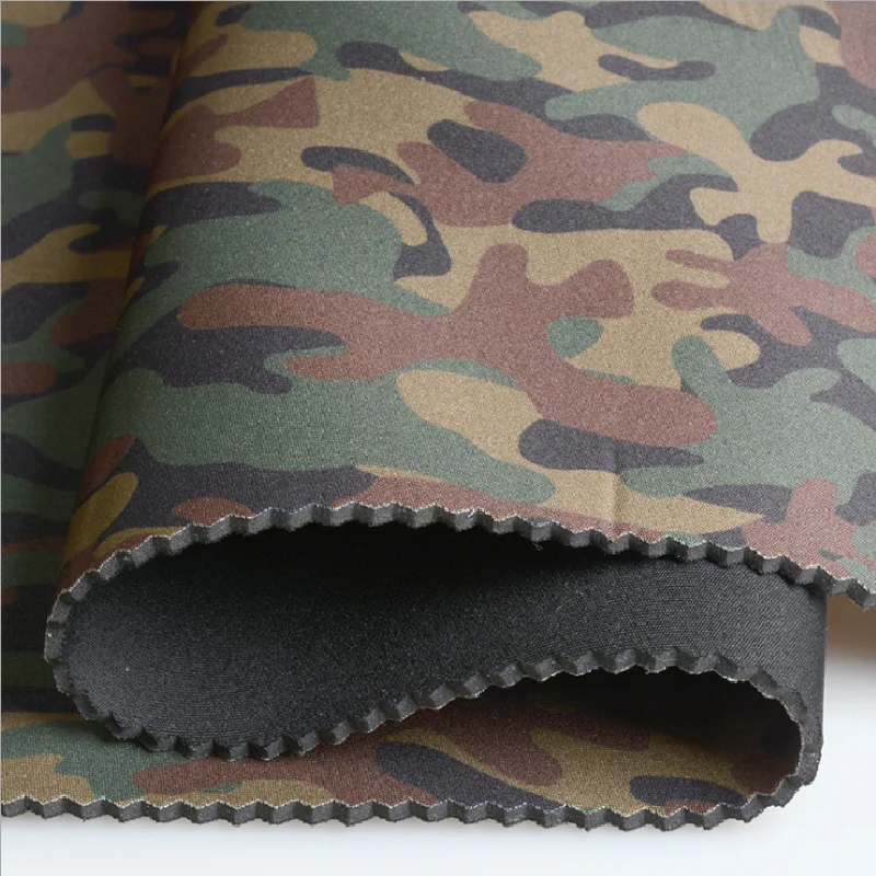 Belt Diving Fabric Neoprene Composite Rubber Composite Fabric Three - in -one Plastic SBR Polyester Camouflage Printing 4 Yards