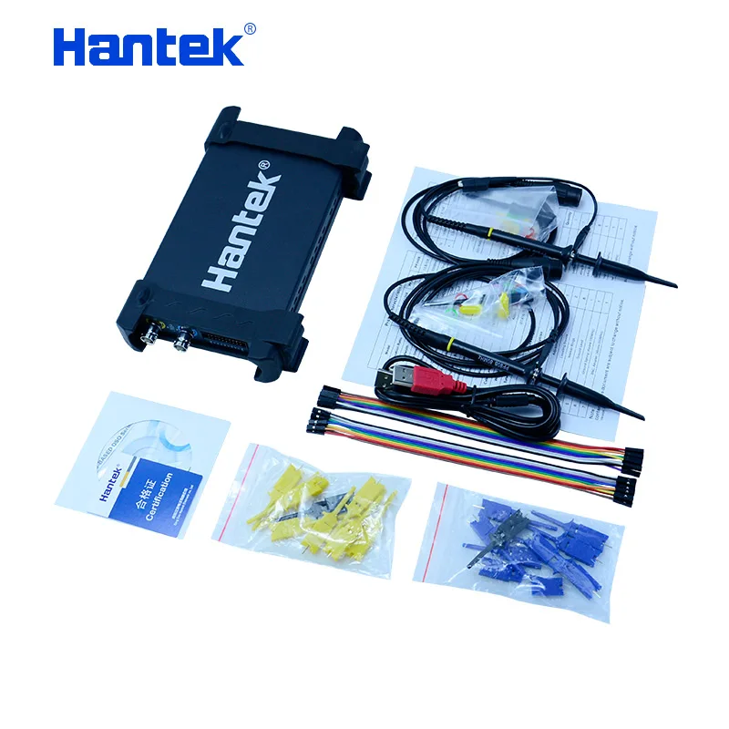 Hantek 6022bl pc digital portátil usb osciloscópio + lógica analisador 16 canais 20mhz largura de banda 48msa/s taxa de amostra