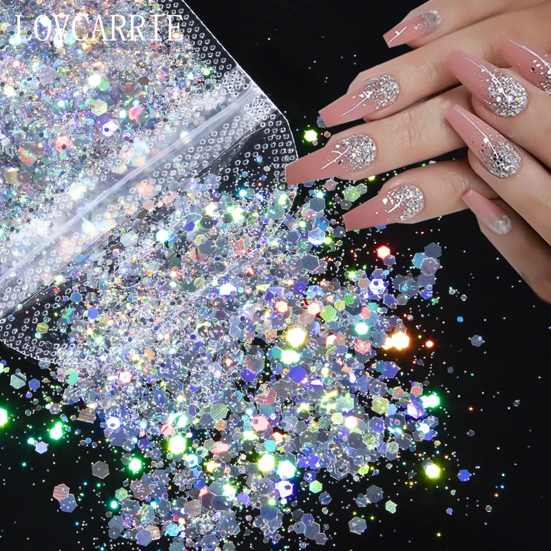 

1 Bag Mix Nails Art Glitter Powder Sequins Shine Chrome Pigment Powder Flakes Nail Accesoires Decorations for Manicure Design