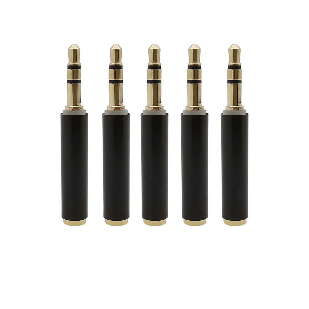 1/2/5Pcs 3.5mm 3 Pole Male Plug to 4 Pole Female Jack Audio Connector Converter Adapter Only Applicable to Microphones