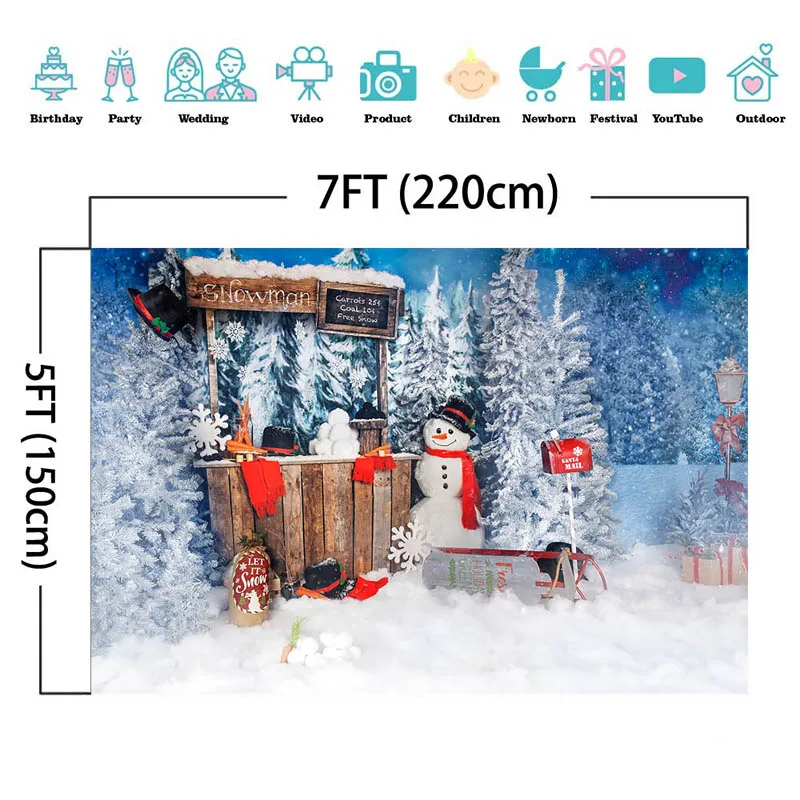 Zima płatki śniegu kraina czarów fotografia tło prezent na boże narodzenie portret rodzinny strona wystrój tła Photo Studio tapeta