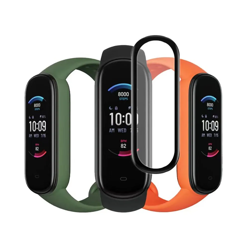 Screen Protective Films For Huami Amazfit band 5 Bracelet 3D Soft Transparent Film Clear HD Ultra-thin Full Cover Accessories