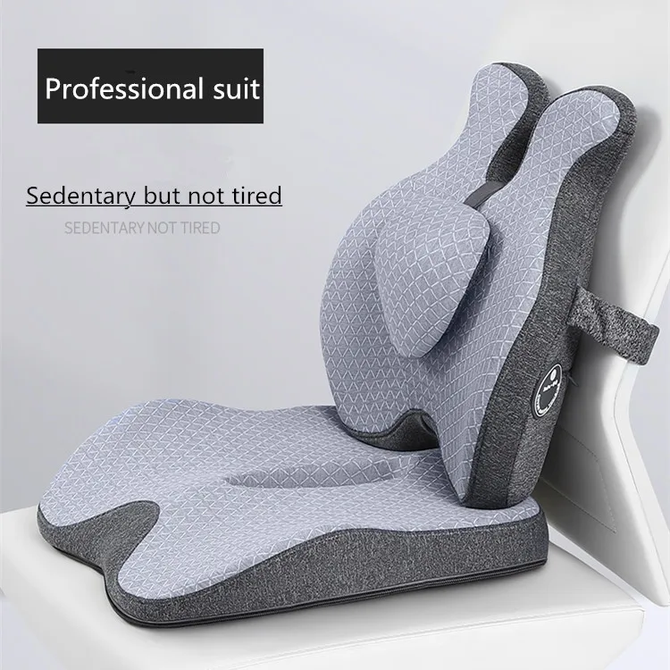 Memory Foam Seat Cushion Orthopedic Pillow Coccyx Office Chair Cushion Support Waist Back Pillow Car Seat Hip Massage Pad Sets