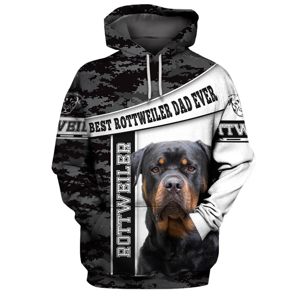 HX Chow Chow Black Hoodie 3D Graphic Best Dog Ever Hoodies Fashion Splicing Casual Pullover Sportswear Men Clothing Asian Si