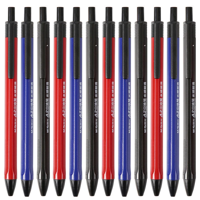 M&G 0.7mm black Press ballpoint Oil Pen Plastic gel neutral multi-function press Ballpoint Pen School Stationery