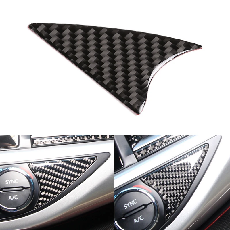 Soft Carbon Fiber Car Styling Center Control Air Condition Switch Panel Sticker Trim For Toyota Highlander 2015 2016 2017 2018