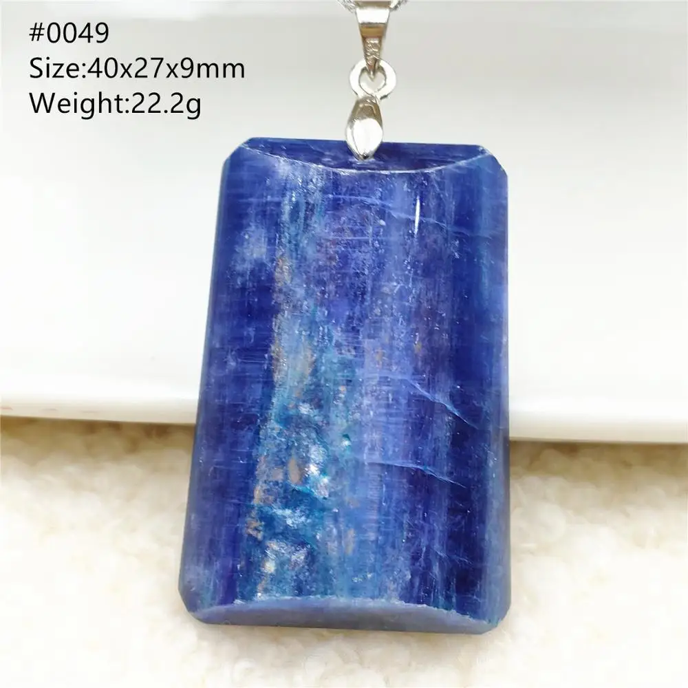 Natural Blue Kyanite Cat Eye Pendant Rectangle Water Drop Women Men Kyanite Necklace Beads Best Gift Fashion Jewelry AAAAA