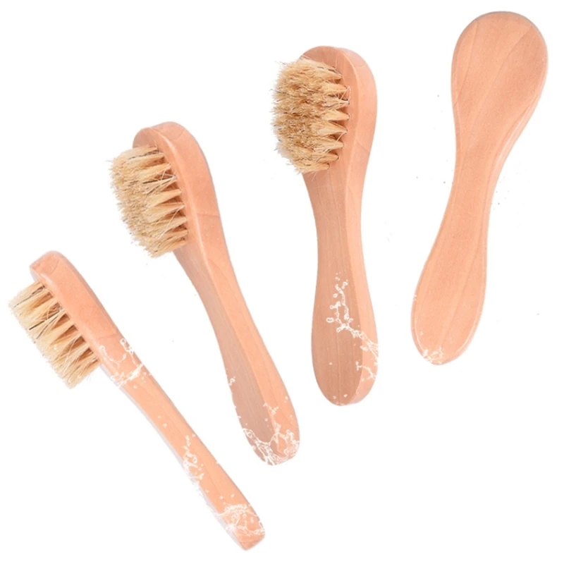 

700pcs Natural Bristles Brush Dry Skin Bath Brush Remove Dead Skin Face Nail Brush