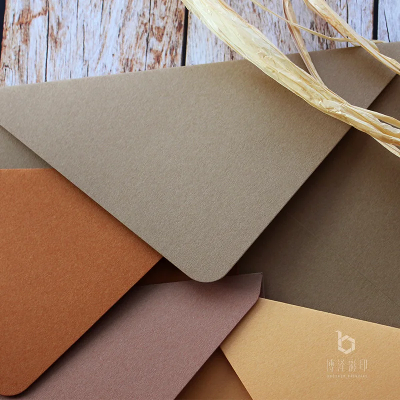 5pcs/lot Imported Japanese Gauze Paper Envelopes Earth Color Series 14X19cm Wedding Invitation Pure Color Envelopes