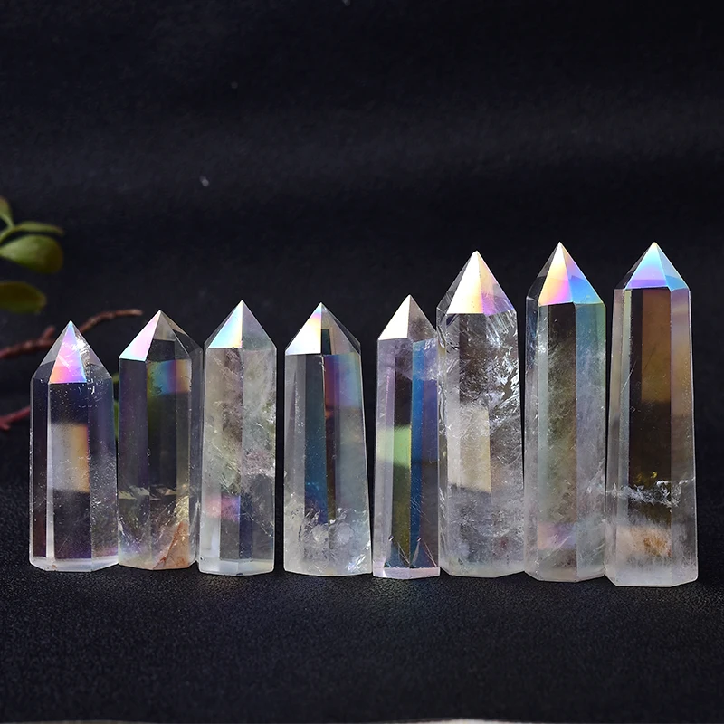 1PC Natural Crystal Aura Clear Quartz Healing Stone Meditation Reiki Obelisk Quartz Point Tower For Home Decoration DIY Gift