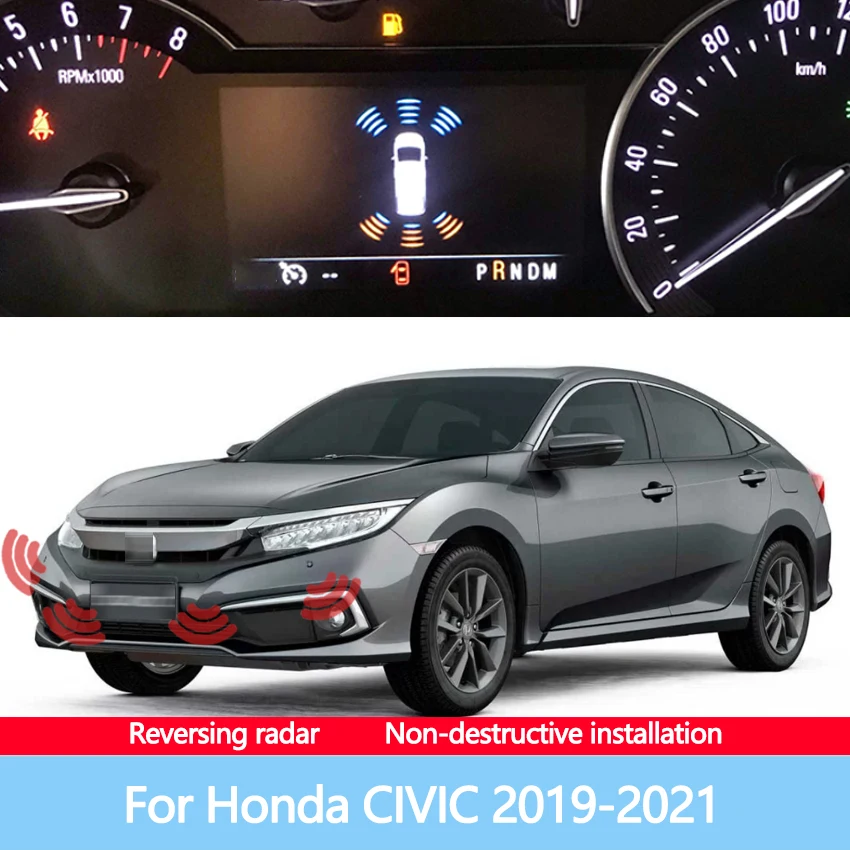 

Car Parking Sensor Front And Rear Reversing Radar Assisted Automatic Parking Monitor Digital Display For Honda CIVIC 2019-2021