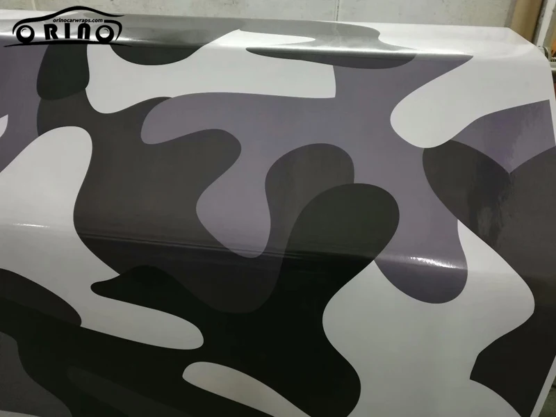 

Camouflage Black White Grey Vinyl Camo Car Wrap Foil For Vehicle Truck Car Body Sticker Wrapping With Air Release