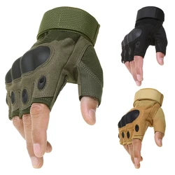 Guantes tácticos de medio dedo para hombres y mujeres, protección de armadura, guantes para deportes, Fitness, senderismo, equitación, ciclismo, sin dedos