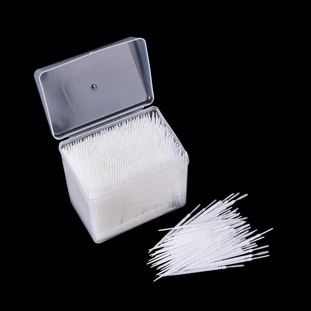 

1100pcs/Box Dental Flosser Tooth brush ToothPicks Teeth Oral Hygiene Cleaner Stick Flosser Tooth Pick Interdental Brush 6.5cm