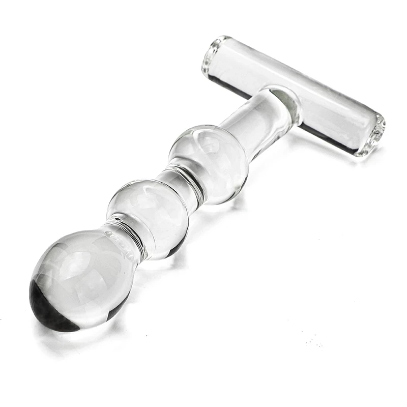 BLACKWOLF-Dildos De Vidro De Cristal para Mulher, Masturbador Realista, Contas De Vidro Do Pênis, Plug Anal Anal, Brinquedos Sexuais para Casais,