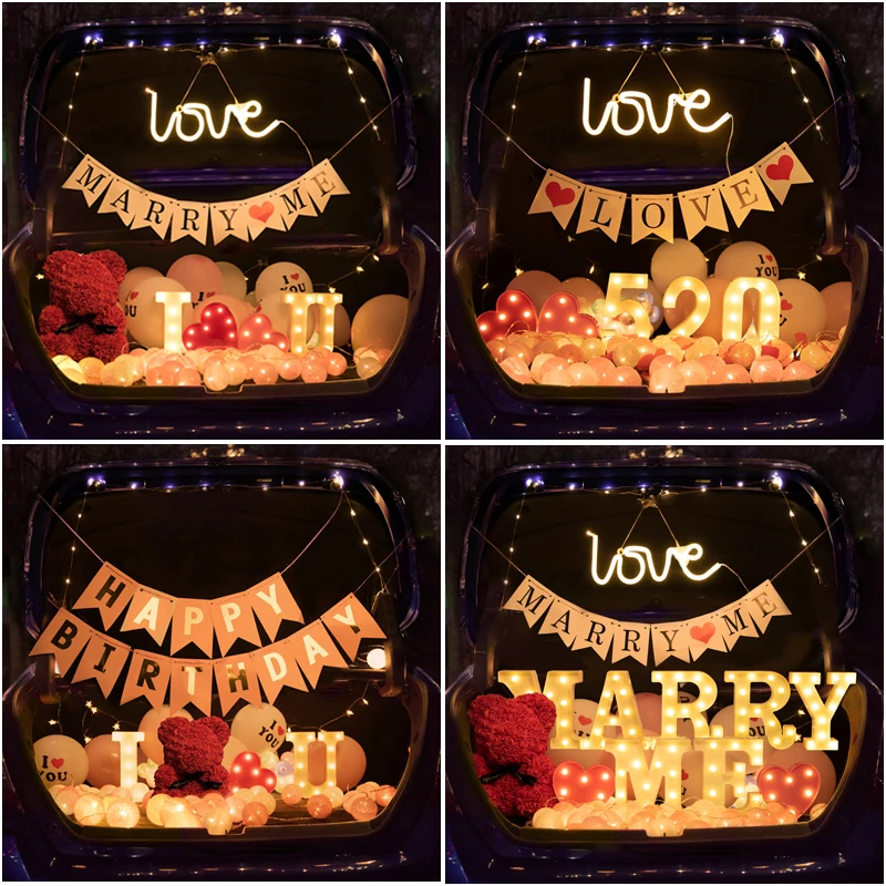Lettere di luce notturna a LED 3D 0-9 simboli numerici applique da parete decorazioni natalizie per feste di compleanno per feste di compleanno