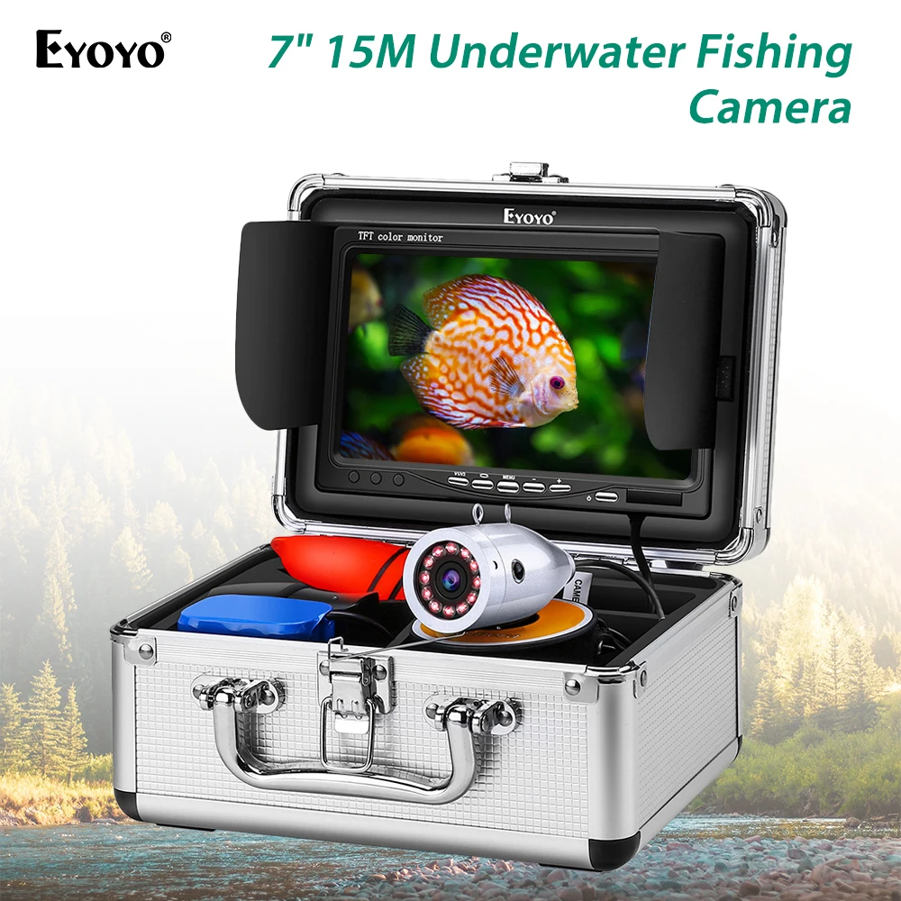 

Eyoyo EF07 Fish Finder Underwater Fishing Camera 1000TVL 12pcs Infrared Lamp deeper Fishfinder fishing accessories Video Camera