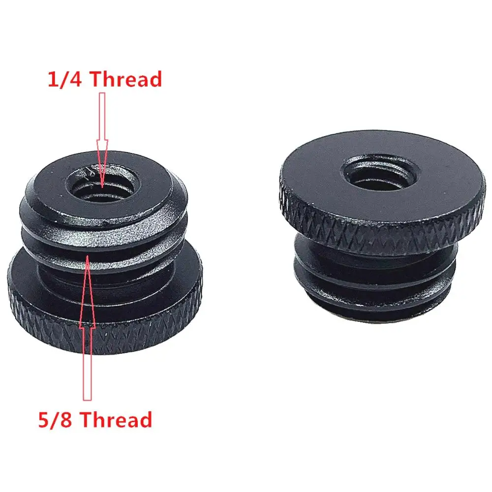 2pcs di Alta Qualità di Rilevamento Prisma Adattatore da 1/4 a 5/8 "x11 Maschio a Femmina Filo Vite Adattatore di Montaggio Treppiede vite della piastra prism set
