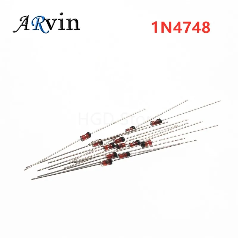 50pcs Zener Diode 1W 22V DO-41 IN4748A 1N4748A 1N4748