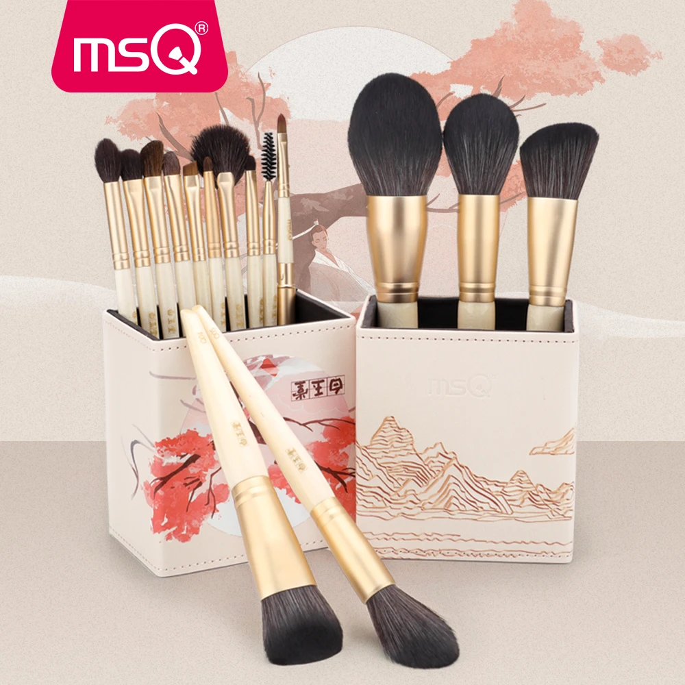 MSQ Makeup Brushes Sets Foundation Powder Sculpting Eyelashes Brush Eyeshadow Blending Natural Hair Professional Beauty Make up